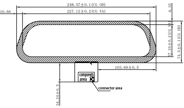 9.2 Inch CTP 3 Layers Capacitive Touch Panel For Car Rear View Mirror Camera