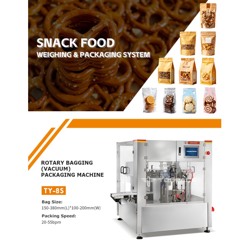 High Speed Automatic Premade Pouch Packing Machine Chips Popcorn Biscuits Doypack Filling Sealing Equipment Snack Food Packer