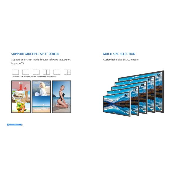 49 Inch Wall-Mounted Digital Poster Display Touch Screen with Metal Casing for Indoor Use Subway & Airport OEM 1-Year Warranty