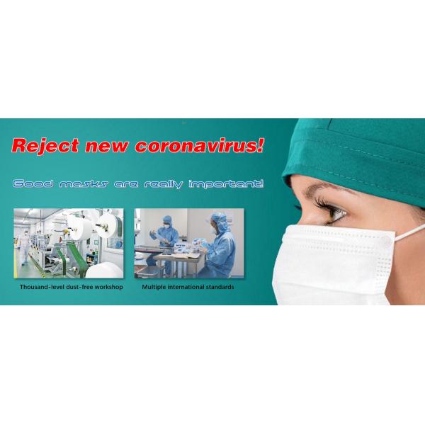 3-layer Protection Disposable Face Mask with Bacterial Filtration Efficiency Over Greater Than 99%