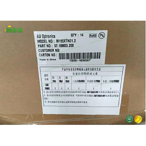 18.5 inch M185XTN01.2 Flat Rectangle Display without touch for 1366*768