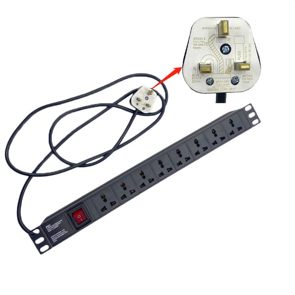 2500W Network Cabinet Accessories 1.8m Extension UK Plug