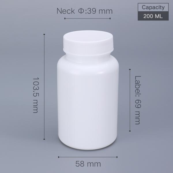 Injection Plastic 100ml 3.5oz Custom HDPE Liquid Container for Pharmaceutical Pill Bottle