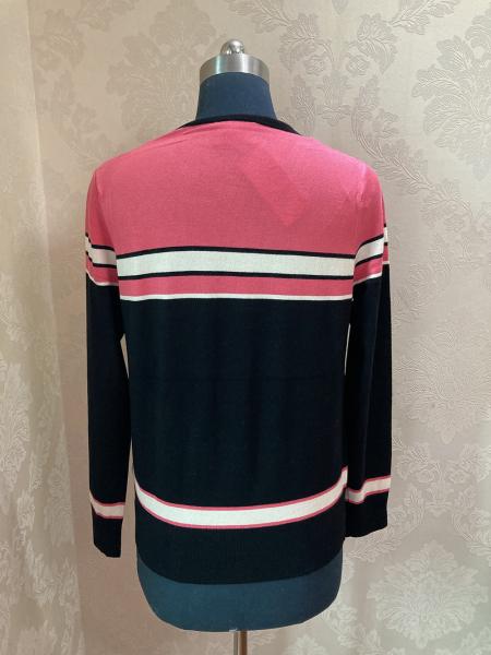 Stockpapa 2 Colors Casual Ladies Striped Sweater For Winter