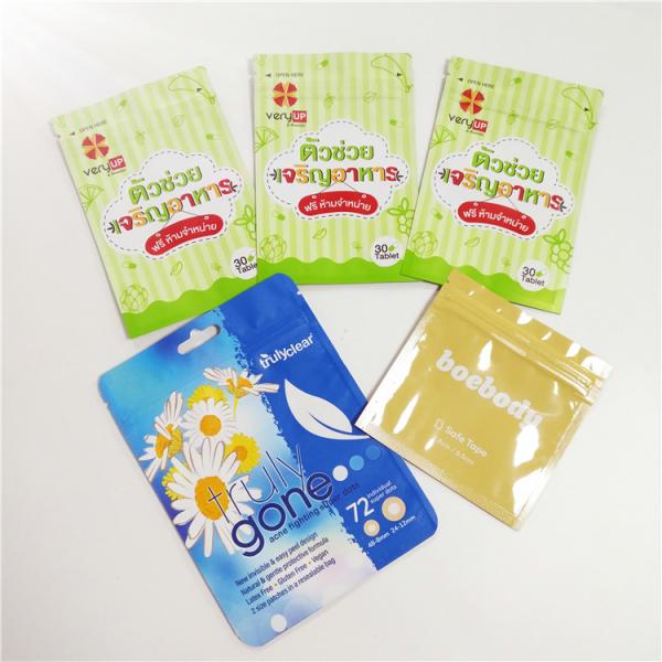 MOPP Plastic Stand Pouch Sachet Packaging Transparent Window CMYK Pantone