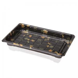 Quality Printed PS Plastic Sushi Tray Recyclable Dustproof for sale
