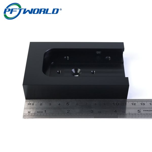 Precision CNC Machining Aluminum Remote Adapter Matte Black Anodized ±0.01mm High Accuracy Small Batch