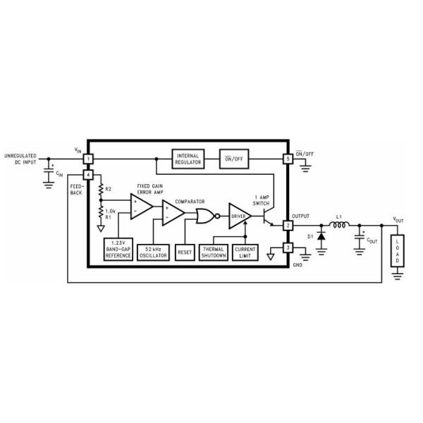 LM2575SX-ADJ Integrated Circuit Chip LM1575/LM2575 SIMPLE SWITCHER 1A Step-Down Voltage Regulator