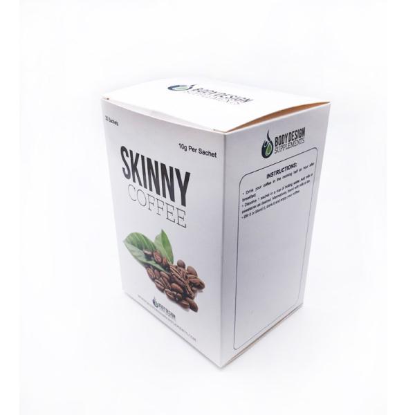 White Card Paper Custom Coffee Packaging Gloss Lamination SGS Certificate