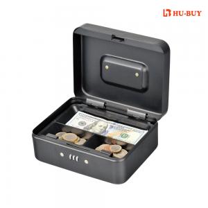 Quality Multi Color Money Collection Safes / 3 Compartment Metal Cash Box Coin for sale
