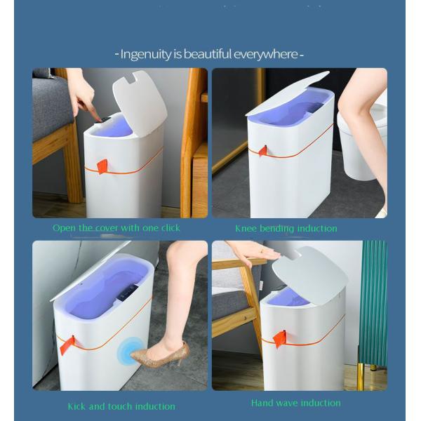 Smart Trash Can Automatic Bagging Garbage 3.4 gal Garbage Slim Smart Trash Can