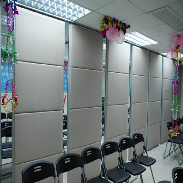 Operable Office Partition Walls / Aluminium Track Rollers Interior Folding Sliding Doors