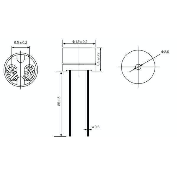 Electromagnetic Door Alarm Buzzer Split Wire Type 2048Hz For Broadband Application