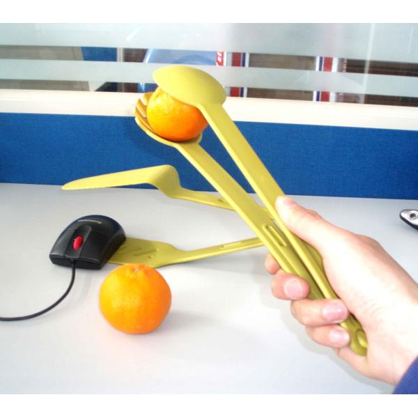 Elevated Nylon Utensil Head Small Kitchen Helper for Multi-Functional Cooking Orange