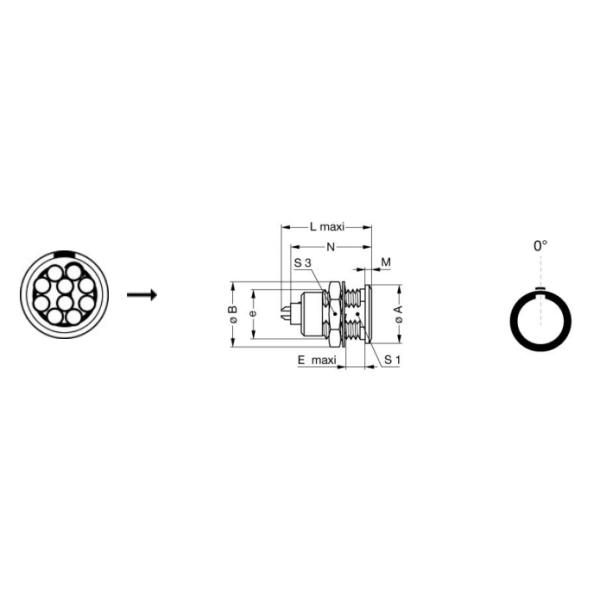 PPS Insulator Female EGG Receptacle Lemo 2B 10pin PCB Socket EGG.2B.310.CLL