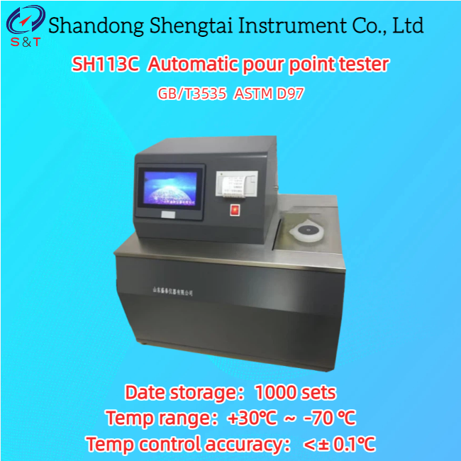 Single Hole Automatic Pour Point Tester +30℃ ~ -70℃ Metal Bath ASTM D97