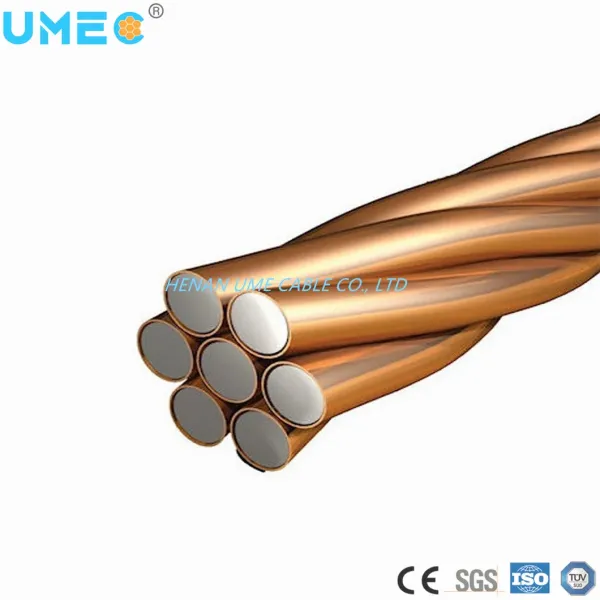 Steel Wires with Copper Coating 20%/30%/40% Conductivity Copper Clad Steel Wire CCS