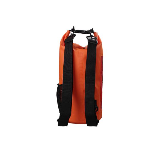 100% Waterproof Orange Dry Bag Backpack Customized Silk Screen Printing Logo