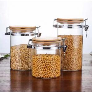 Hermetic Glass Food Storage Jar/ Honey / Preserving Jar Mason Jar with Clip/Clamp Hinged Lid