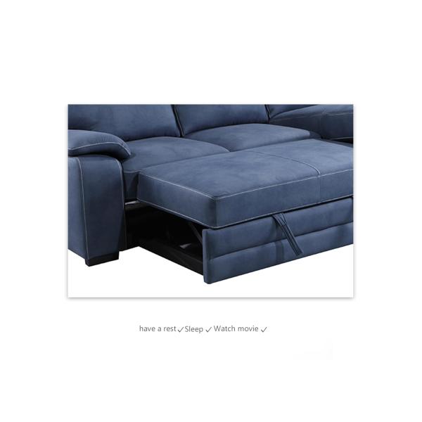 Multipurpose Pull Out Sectional Couch Bed Practical For Living Room