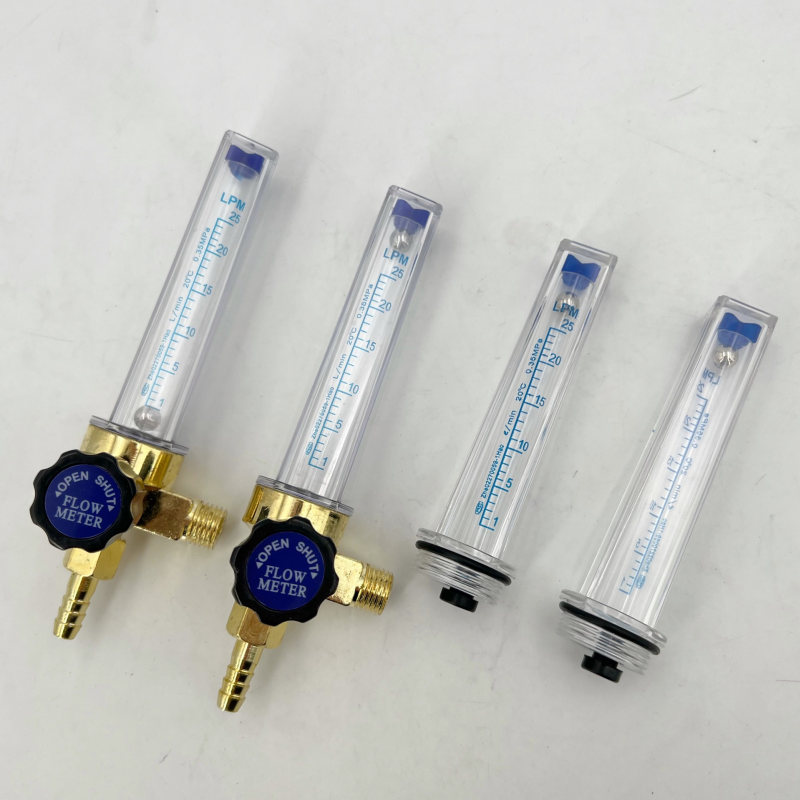 Carbon Dioxide Heating Meter Argon Pressure Reducer Flow Meter Assembly Meter Tube Flow Meter Barrel CO2 Flow Meter ,8mm Hose Connector, Adjustable