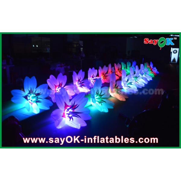 Wedding Romantic Inflatable Led Flower Chain , Outdoor Inflatable Decorations