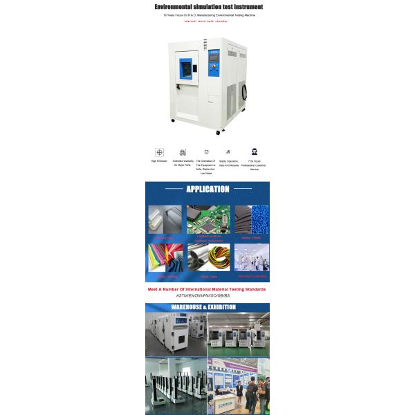 Large 3 Box Cold And Heat Shock Test Chamber For Laboratory Environment Simulation
