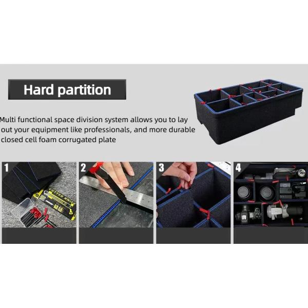 Custom IP67 Waterproof Tool Case 590x420x290mm with Foam Insert