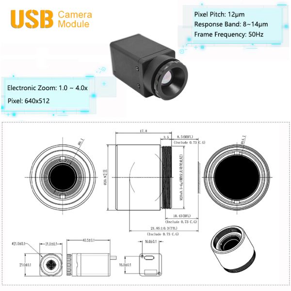 640x512 Vanadium Oxide Thremal Camera Module