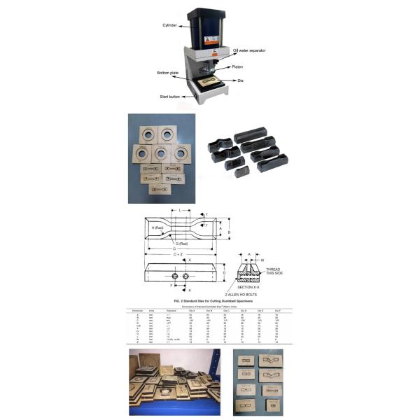 Pneumatic Sample Cutting Machine Rubber Plastic Dumbbell Press Slicer Cutter