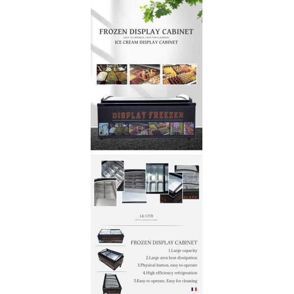 Customization Commercial Fridge Showcase Refrigerators Ice Cream Freezer Display Cupboard