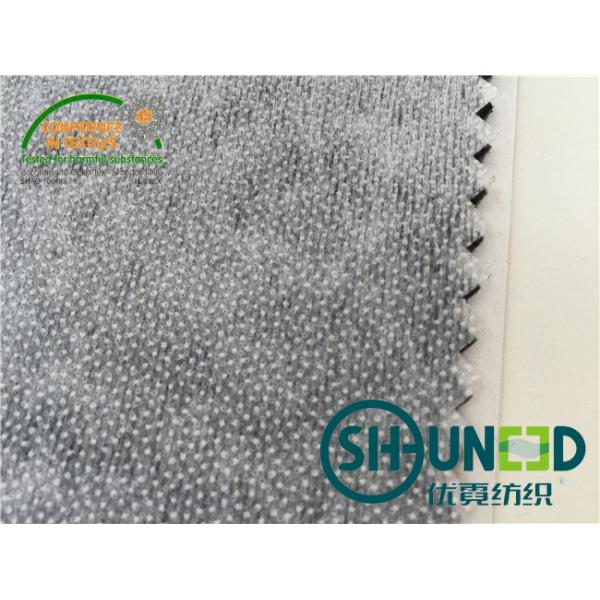 50% polyester , 50% nylon base cloth and paste dot nonwoven interlining for garment