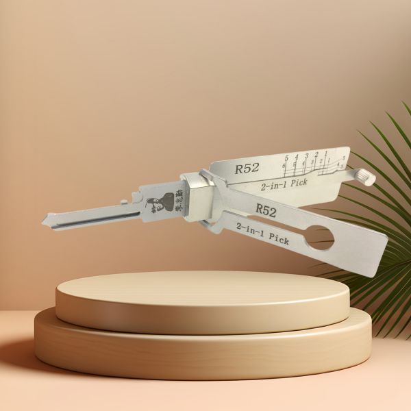 Lishi Tool R52 Model 2-in-1 Decoder and Pick Tool for Mitsubishi Locksmith with Metal Material