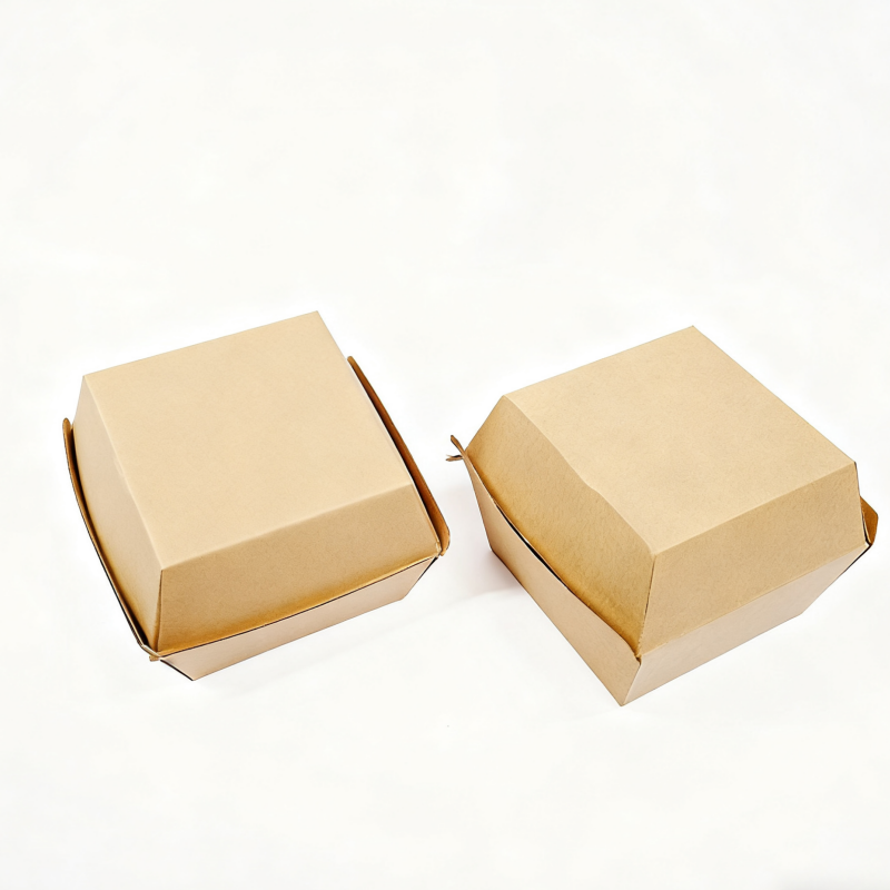 Eco-friendly and biodegradable corrugated cardboard packaging customized hamburger paper box