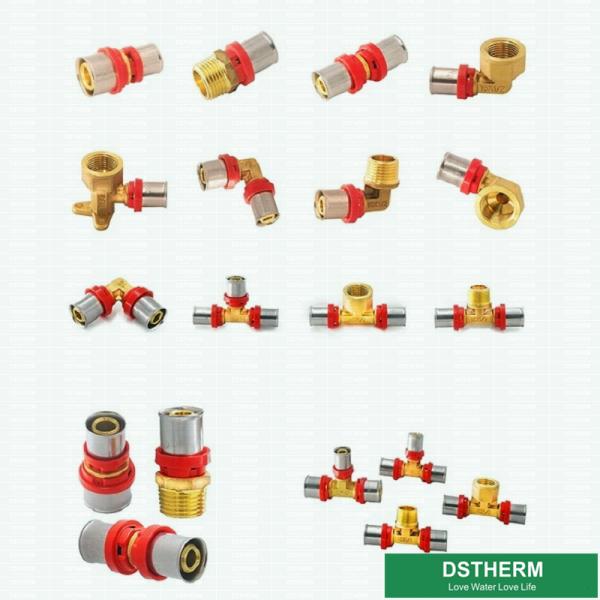 Customized Equal Threaded Coupling Compression Double Straight Brass Press Union Fittings For Pex Aluminum Pex Pipe