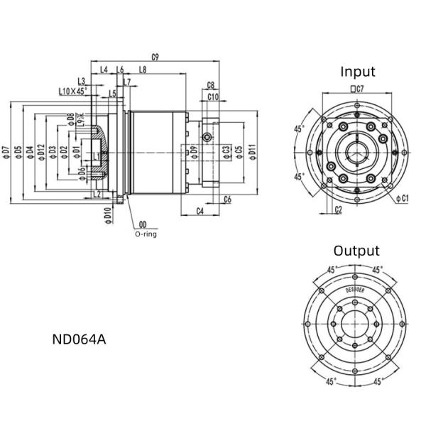ND Series Planetary Reduction Gearbox Speed Reducer High Torque