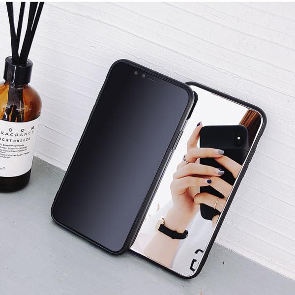 Electroplated Finish Mirror Girly Makeup Phone Cases / Iphone 7 Plus Protective Case