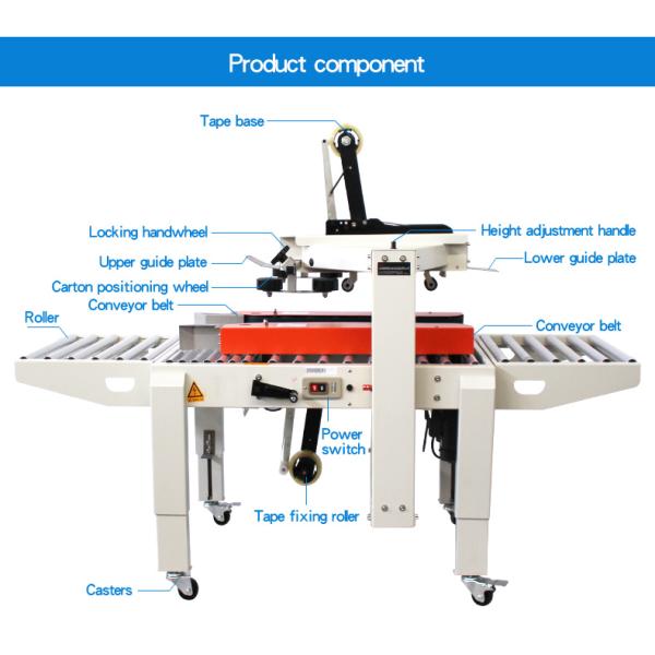 3kg Max Loading Semi Automatic Carton Sealing Machine for Left and Right Driving