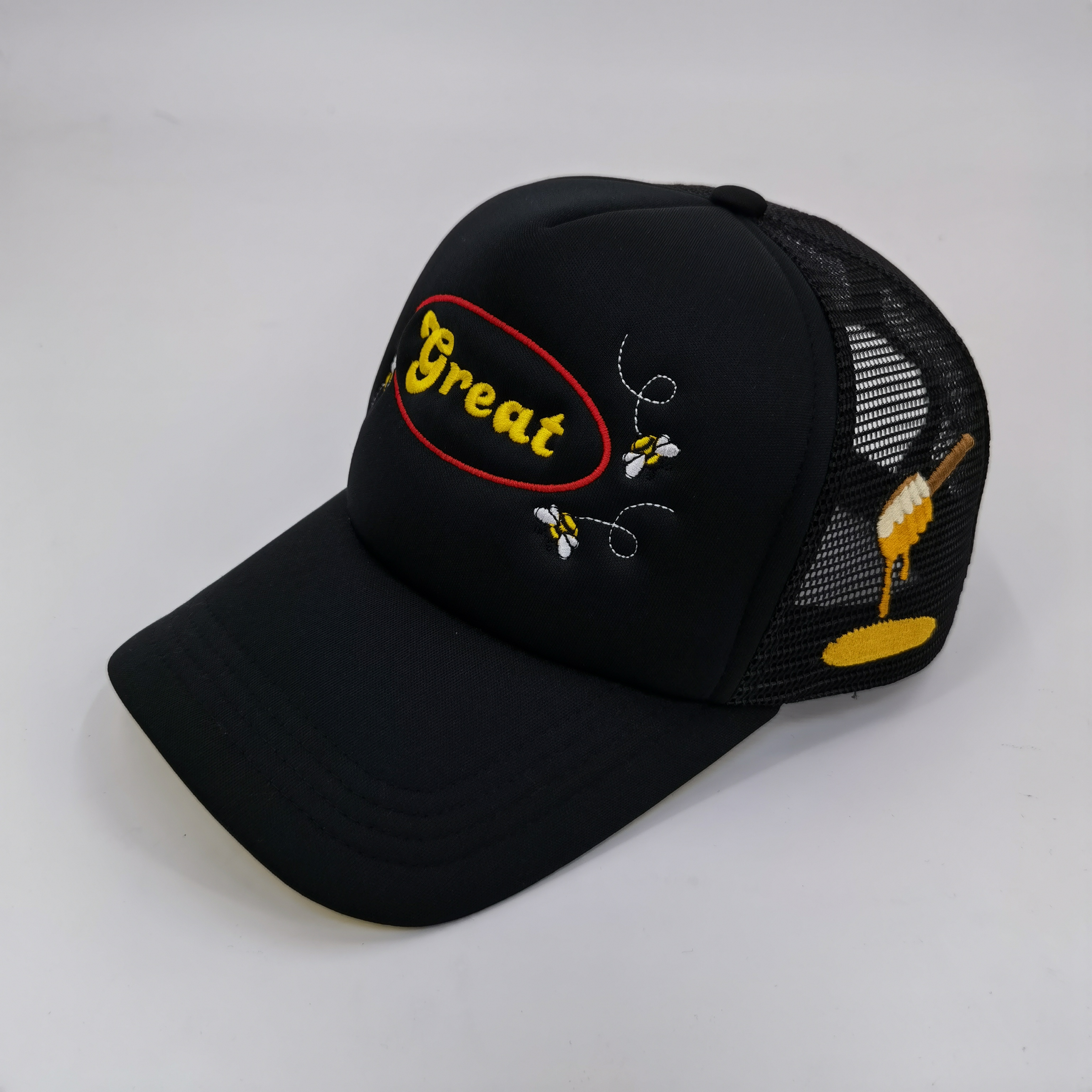 Embroidery Baseball Unisex Snapback Trucker Hat Snapback Cap Breathable