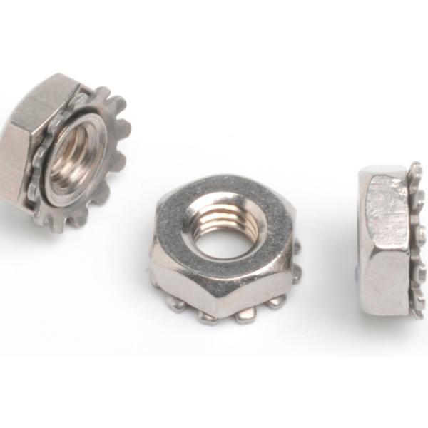 Stainless steel eye nut close-up showing construction details