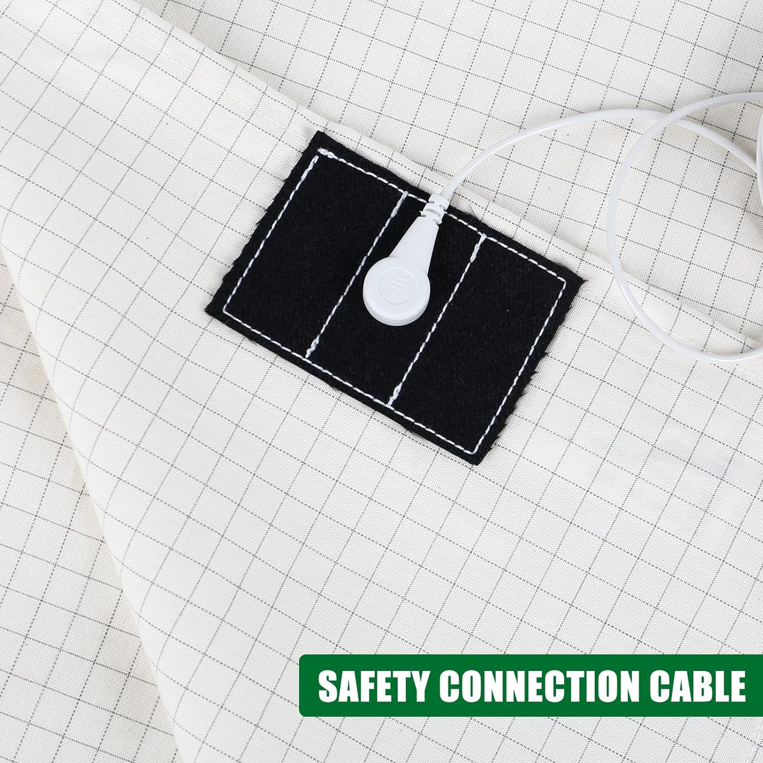 Ground Sheet Conductive Earthing Bed Sheet With Vertical Plug Cable King Size Cotton Fabric Silver Fiber Flat Bed Sheet