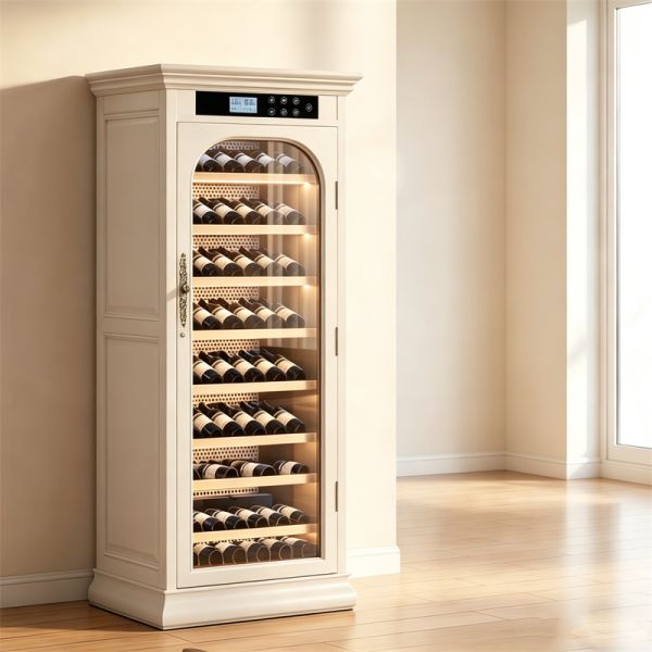 Smart Digital Temperature Control Dual-Zone Solid Wood Wine Cooler Cabinet Smart Digital Temperature Control Dual-Zone Solid Wood Wine Cooler Cabinet