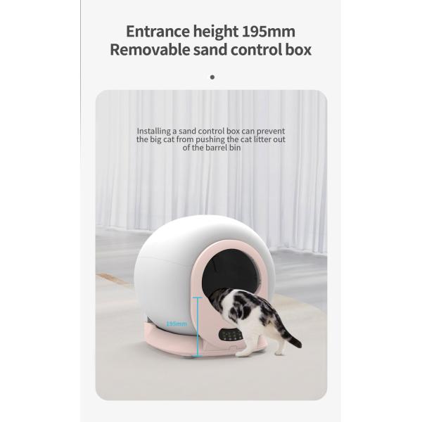 Electrical Power Upgraded Fully Enclosed Automatic Self Cleaning Smart Cat Litter Box for a Low Maintenance Solution