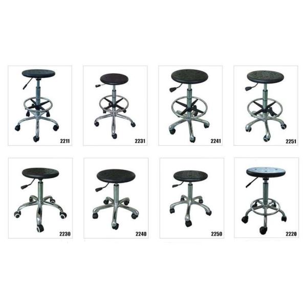 Round ESD Safe Chairs Four Hole Pattern w/Conductive Glides Economic For EPA