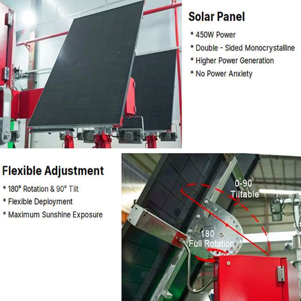 Simple Solar Light Tower Quick Deployment Mast Height 3.5M Quick Deployment Telescopic Solar LED Light Tower