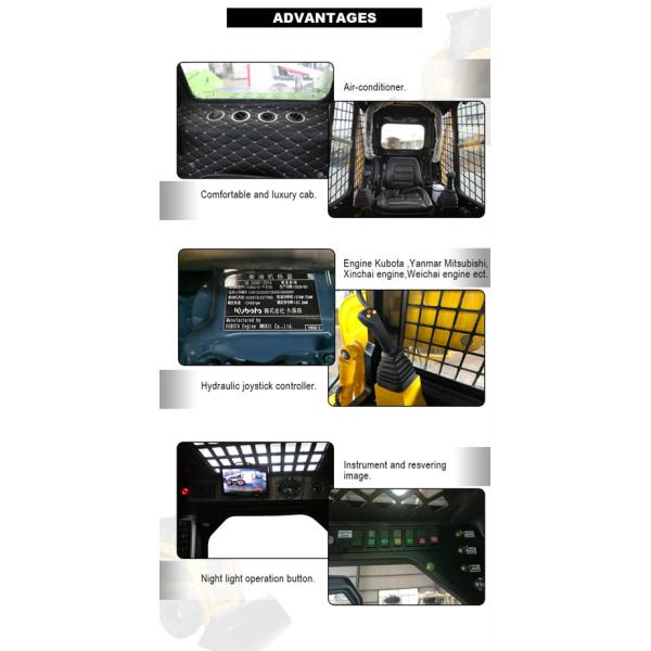 Kohler Engine Driven Tracked Crawler Skid Steer Loader for Construction Applications