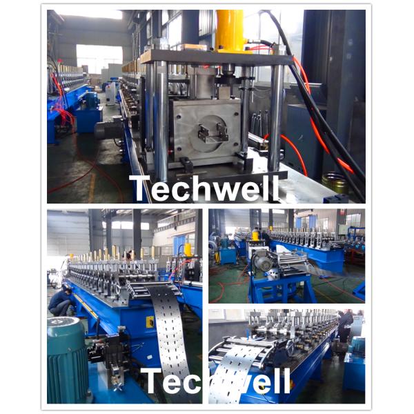 Storage Pallet Shelving and Racking Upright Roll Forming Machine for 80 / 90 / 100 / 120mm Upright Rack Profiles