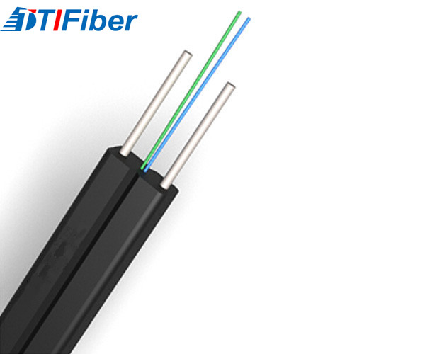 Indoor Singlemode Fiber Optic Cable FTTH 1 2 4 Cores KFRP Strength Member Material