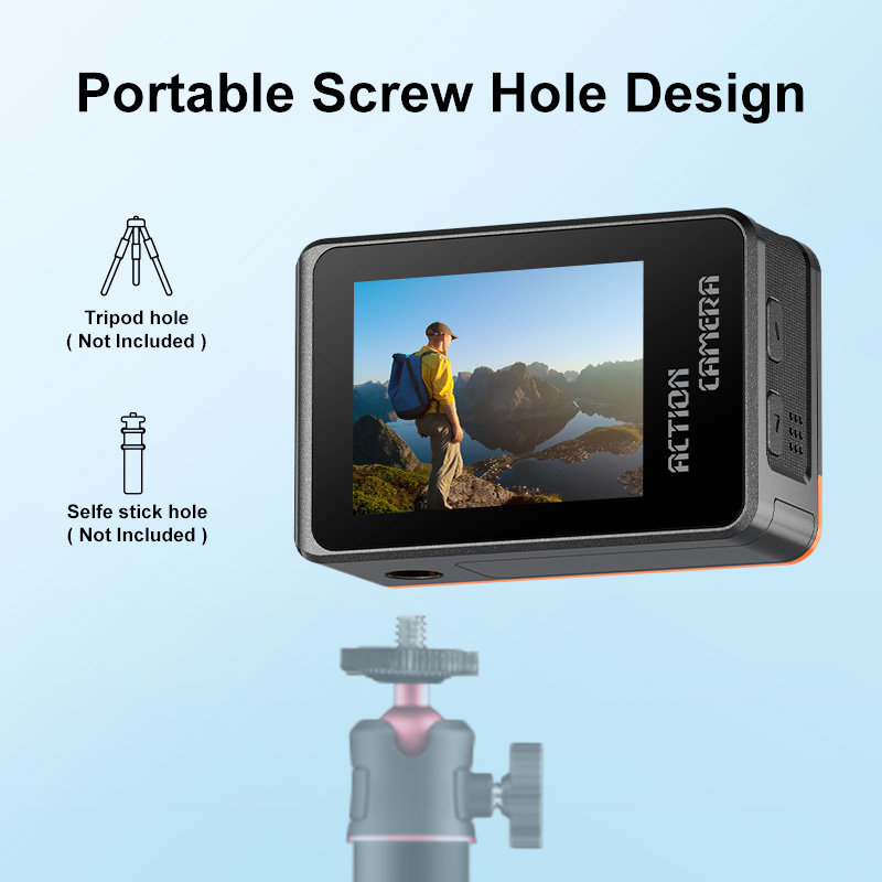 Action Camera 4K 30FPS WiFi Transfer with Touch Screen 2.4G Remote Control UV Lens for All Outdoor and Underwater Use