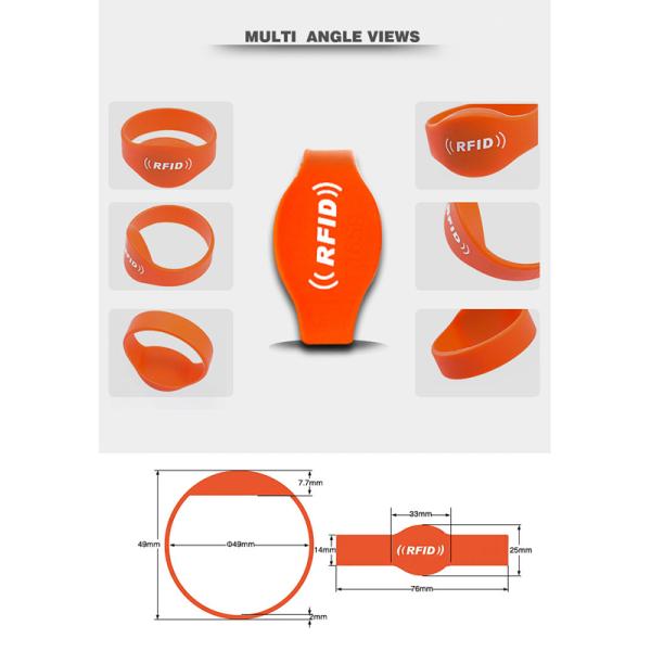 Reusable Waterproof Programmable Children Tracking 13.56MHz NFC RFID Silicone Wristband Price